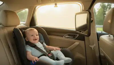 Sonnenschutzrollos Auto: Kinder sicher reisen
