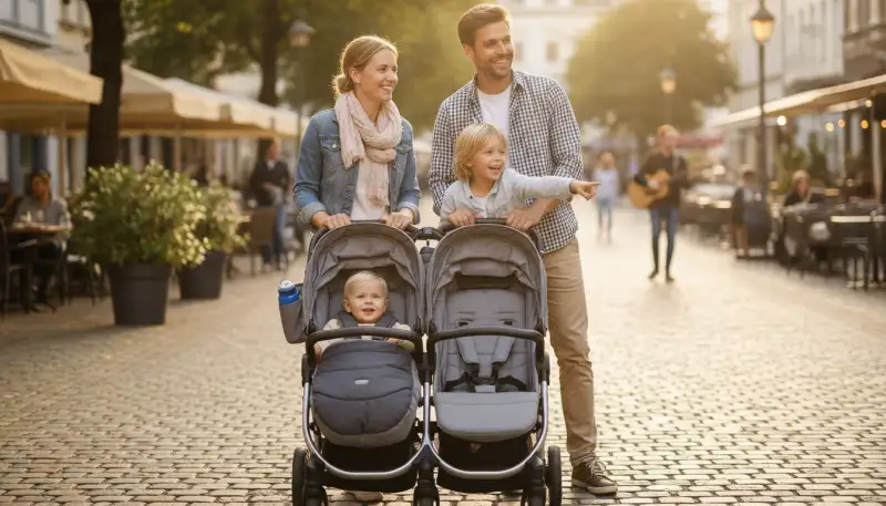 Geschwisterbuggy: Flexibel mit zwei Kindern